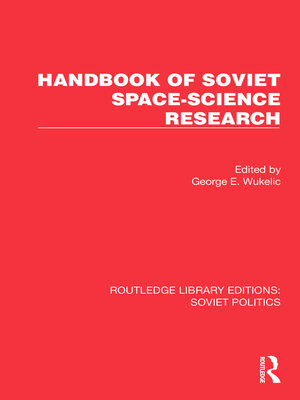 cover image of Handbook of Soviet Space-Science Research